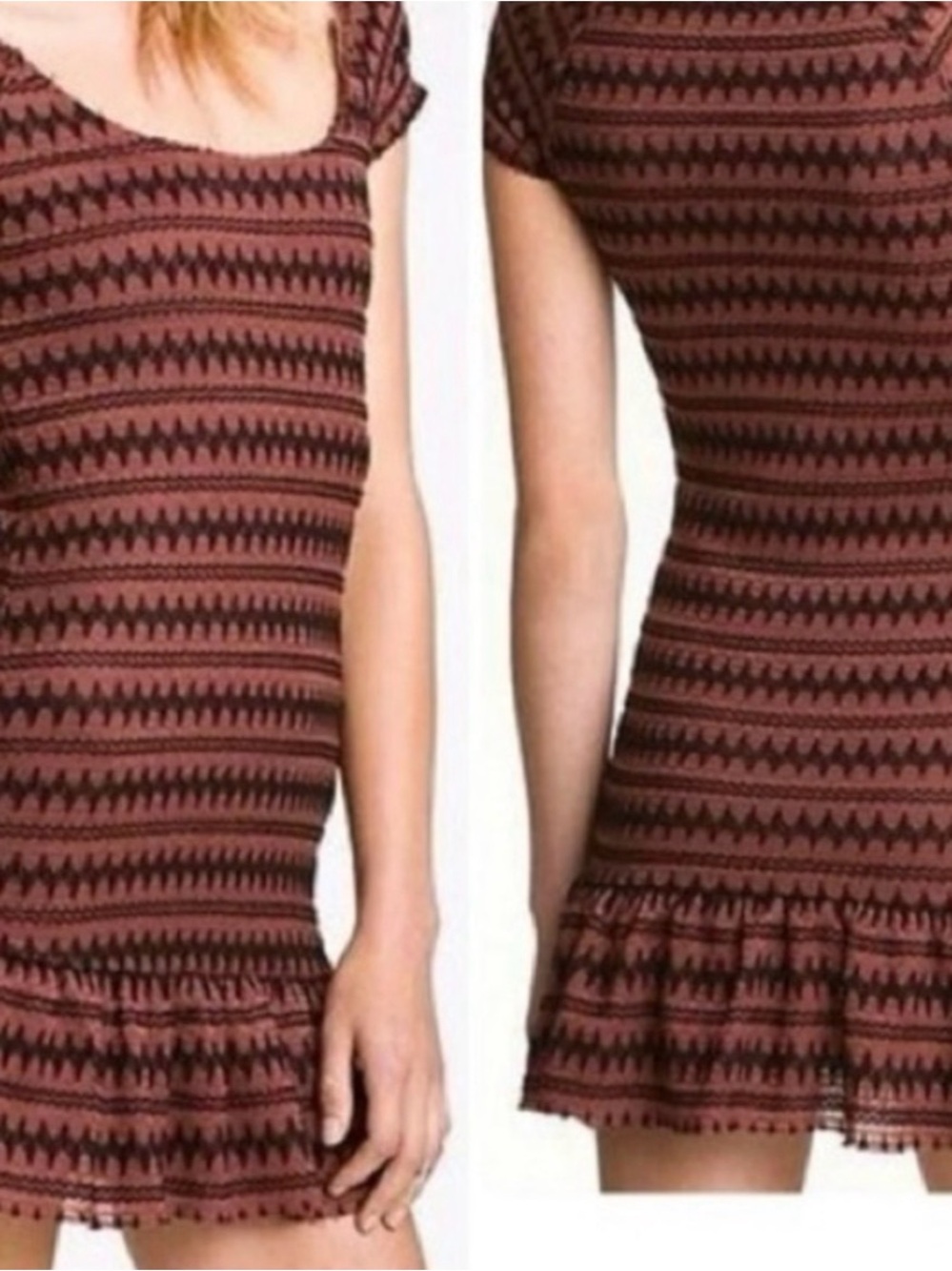 FREE PEOPLE Ruffle Hem Cozy Day Sweater Dress